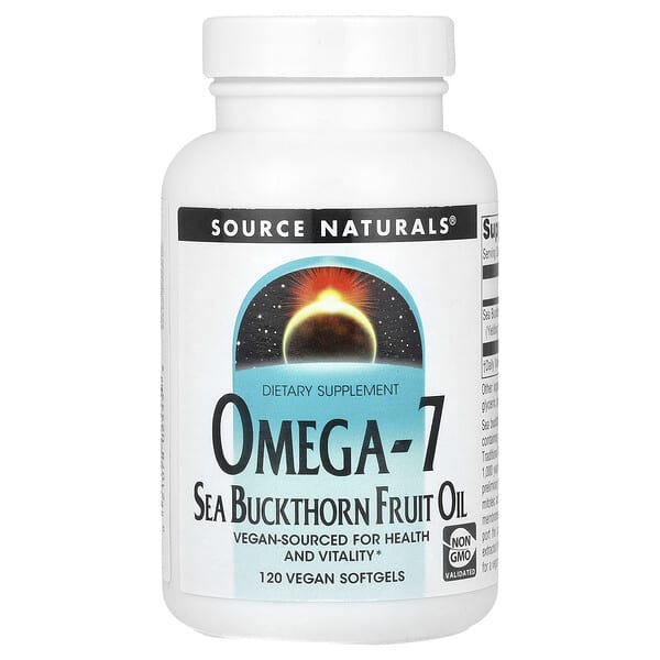 Omega-7, Sea Buckthorn Fruit Oil, 500 mg, 120 Vegan Softgels