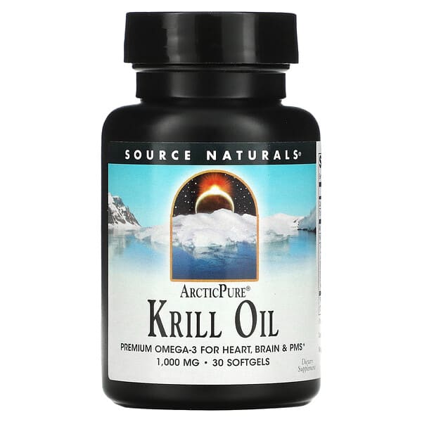 Source Naturals, ArcticPure（アークティックピュア）、クリルオイル、1,000mg、ソフトジェル30粒