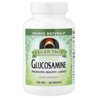 Source Naturals, Vegan True, Glucosamin, 60 tabletter