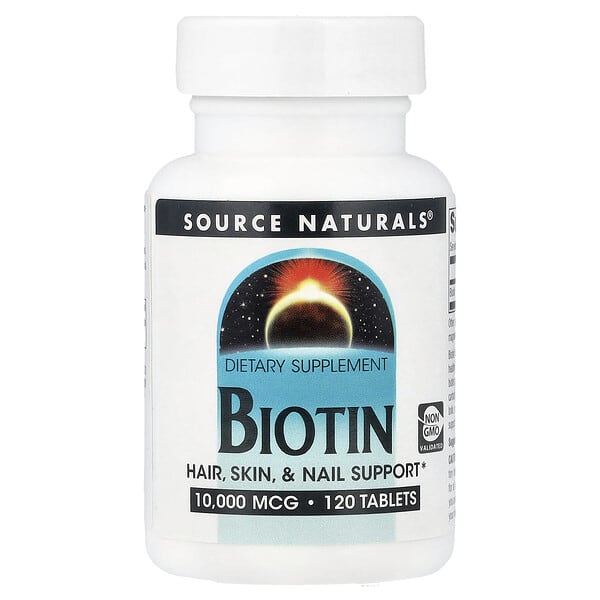 Source Naturals, Biotyna, 10 000 μg, 120 tabletek