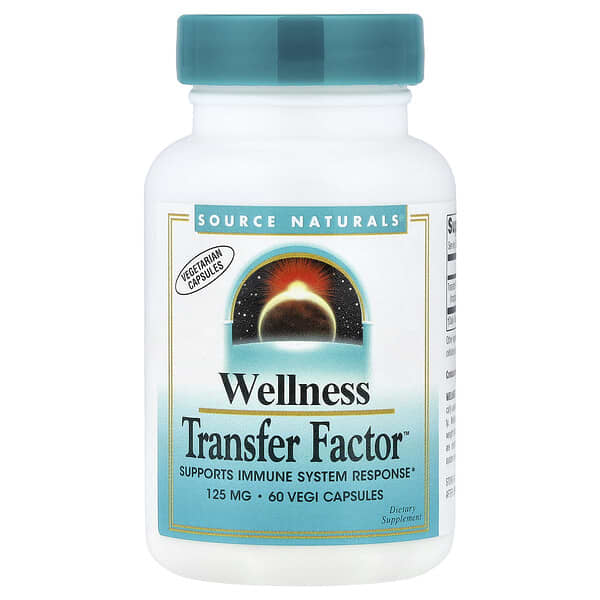 Source Naturals, Wellness Transfer Factor™, 125mg, 베지 캡슐 60정
