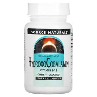 Source Naturals, HydroxoCobalamin, Vitamin B12, Cherry , 1 mg, 120 Lozenges