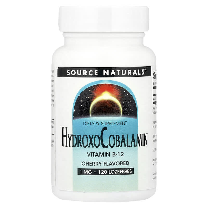HydroxoCobalamin, Vitamin B12, Cherry , 1 mg, 120 Lozenges