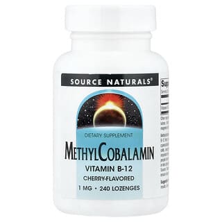 Source Naturals, Metyylikobalamiini, kirsikka, 1 mg, 240 imeskelytablettia
