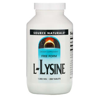 Source Naturals, L-リジン, 1,000 mg, 200錠