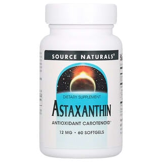 Source Naturals, Astaxantina, 12 mg, 60 cápsulas blandas