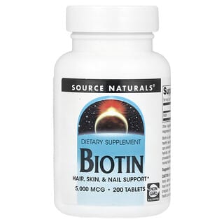 Source Naturals, Biotin, 5,000 mcg , 200 Tablets