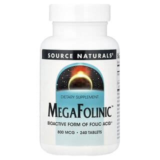 Source Naturals, MegaFolinic™, 800 mcg, 240 Tablet