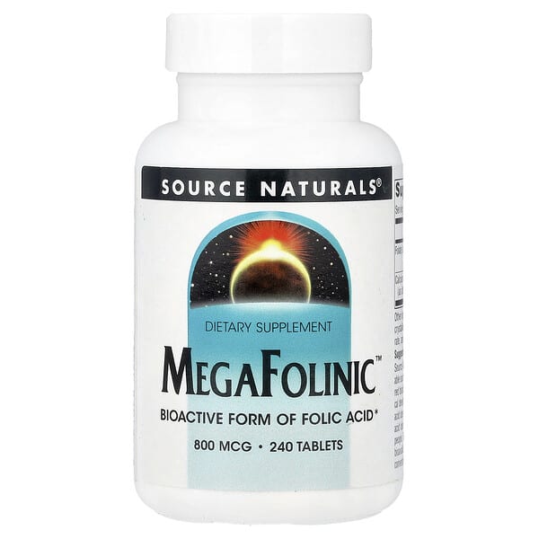 Source Naturals, MegaFolinic™, 800 mcg, 240 tabletten