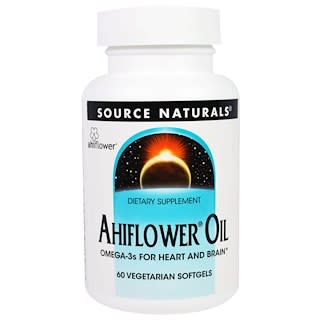 Source Naturals, Ahiflower Oil, 60 Veggie Softgels