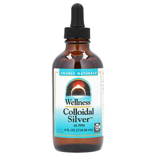 Source Naturals, Wellness Colloidal Silver, 45 PPM, 4 fl oz (118.28 ml) (22.5 PPM per Tsp)