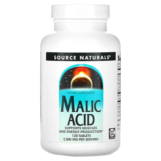Source Naturals, Ácido málico, 2500 mg, 120 comprimidos