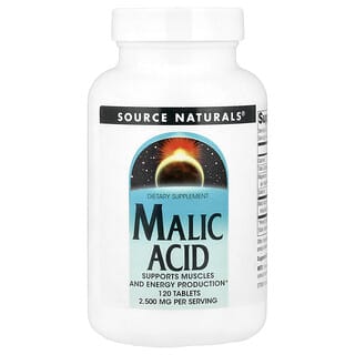 Source Naturals, Ácido málico, 2500 mg, 120 comprimidos