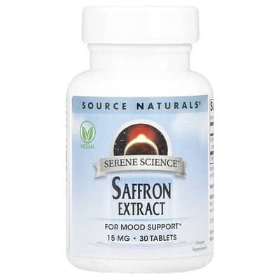 Source Naturals, Saffron Extract, 15 mg, 30 Tablets