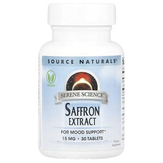 Source Naturals, Екстракт от шафран, 15 mg, 30 таблетки