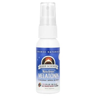 Source Naturals, NutraSpray™ Melatonina, mieszanka jagód, 4,5 mg, 59,14 ml, 1,5 mg (na spray)