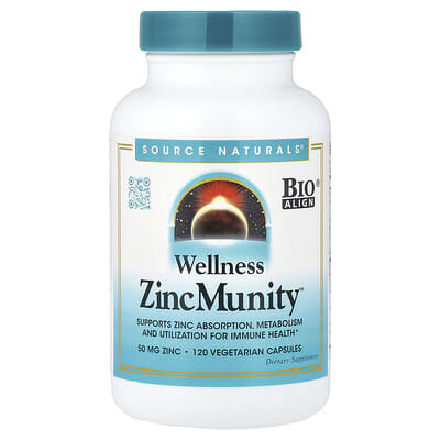 Source Naturals, Wellness ZincMunity™, 120 Vegetarian Capsules
