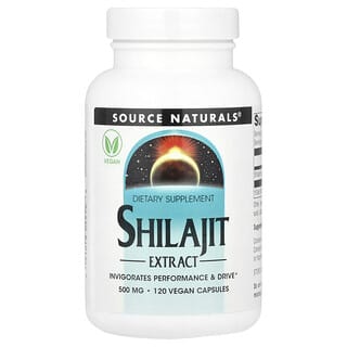 Source Naturals, Ekstrak Shilajit , 500 mg , 120 Kapsul Vegan