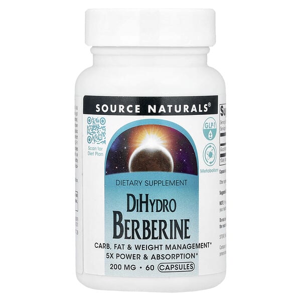 Source Naturals, Dihydroberberine, 200 mg, 60 Capsules