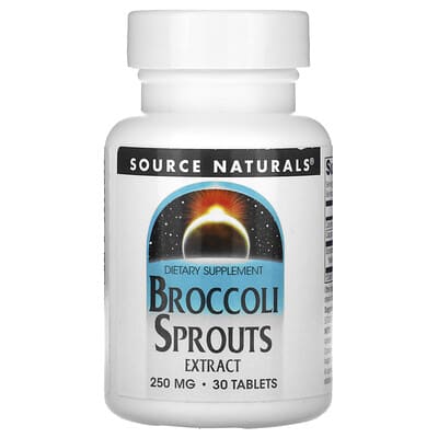 SourceNaturals,екстрактпаростківброколі,30таблеток(250мгв1таблетці)