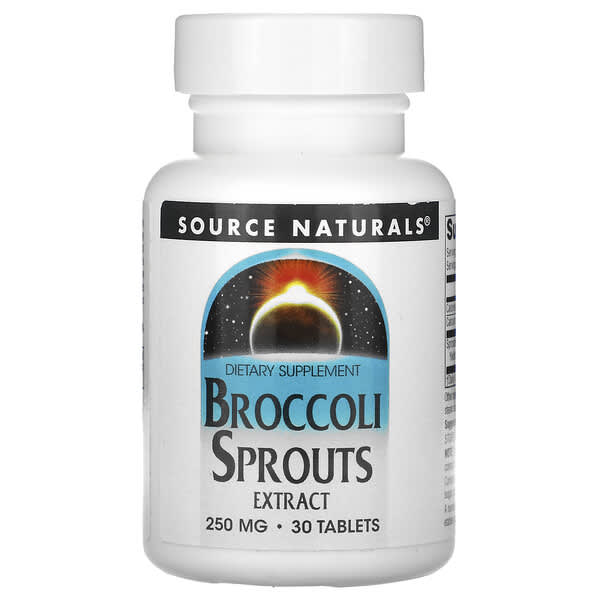 Source Naturals, Broccoli Sprouts Extract, 500 mg, 30 Tablets (250 mg ...