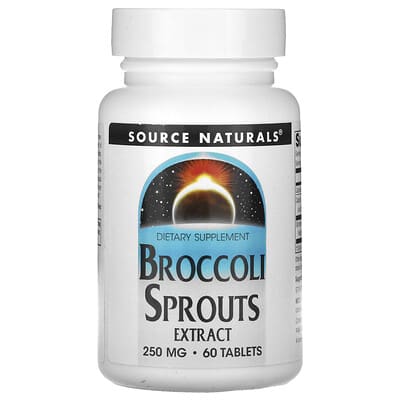 Source Naturals, Broccoli Sprout Extract, 250 mg, 60 Tablets (125 mg each)