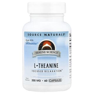 Source Naturals, Serene Science®, L-Theanine, 200 mg, 60 Cápsulas