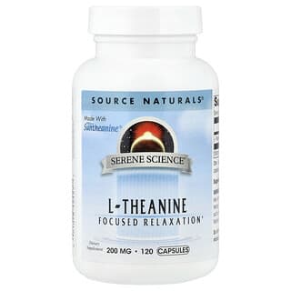 Source Naturals, L-teanina, 200 mg, 120 cápsulas