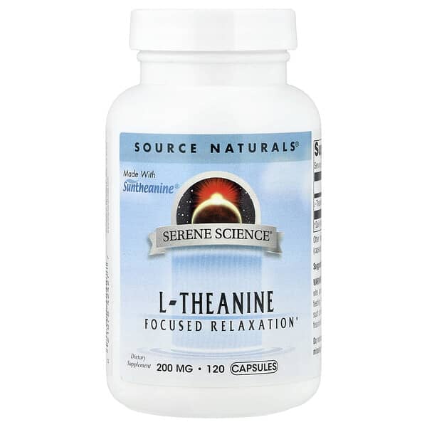 Source Naturals L-Theanine, 200 mg, 120 Capsules