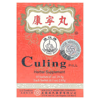 Chu Kiang Brand, Culing Pill, 10 Sachês, 2,85 g (0,1 oz) Cada