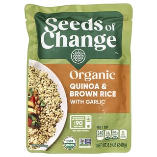 Seeds of Change, Quinua y arroz integral con ajo, Orgánicos, 240 g (8,5 oz)