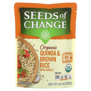 Seeds of Change, 유기농, 퀴노아 및 현미, 마늘 포함, 240g(8.5 oz)