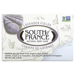 South of France, Lavender Fields, French Milled Soap with Organic Shea Butter, 6 oz (170 g)