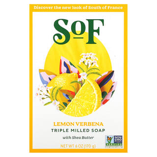 SoF, 레몬 버베나, 유기농 시어버터 함유 프랑스산 밀드 비누, 170g (6oz)