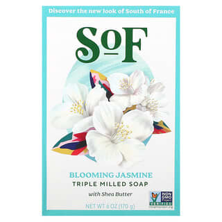SoF, Triple Milled Bar Soap with Shea Butter, Blooming Jasmine, 6 oz (170 g)
