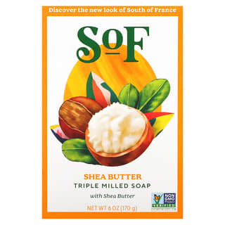 South of France, Triple Milled Soap with Shea Butter, Shea Butter, 6 oz (170 g)