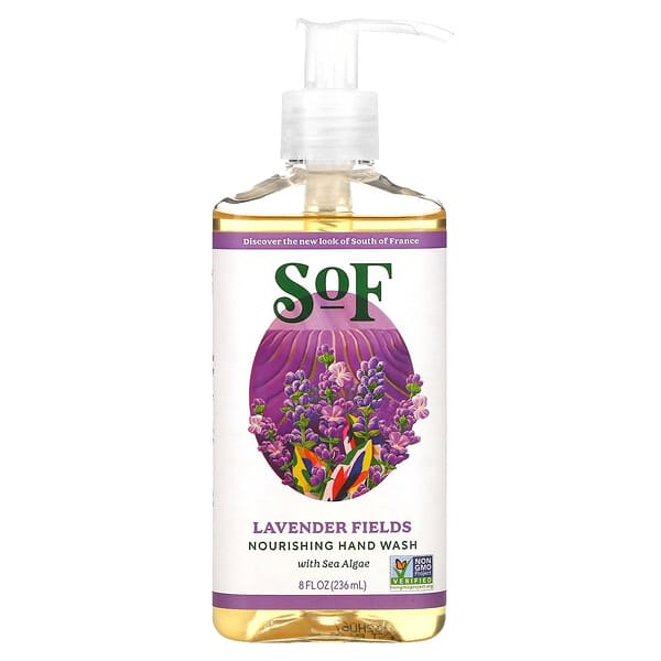 SoF, Nourishing Hand Wash, Lavender Fields, 8 fl oz (236 ml)