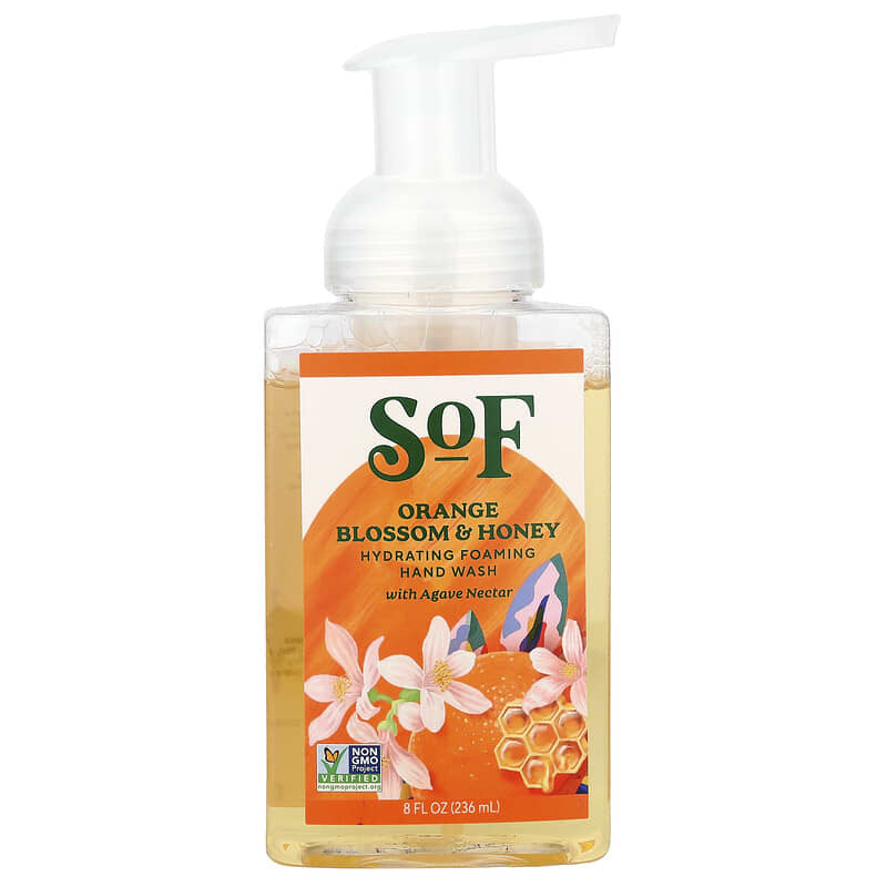 United Arab Emirates product data sample: Hydrating Foaming Hand Wash with Agave Nectar, Orange Blossom & Honey, 8 fl oz (236 ml)