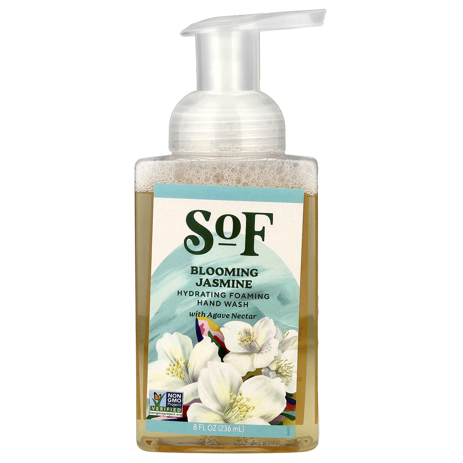Hydrating Foaming Hand Wash with Agave Nectar, Blooming Jasmine, 8