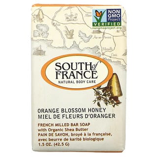 South of France, 法國銑削香皂，含機乳木果油，橙花蜜，1.5盎司（42.5 克）