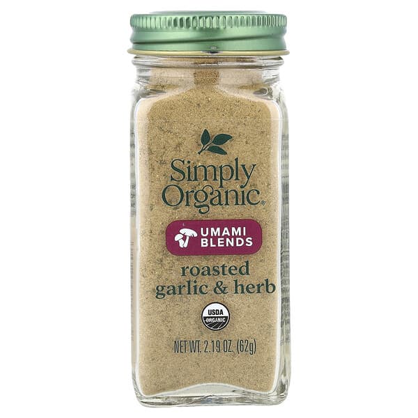 Simply Organic, Umami Blends, Ajo asado y hierbas, 62 g (2,19 oz)