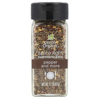 Simply Organic, Spice Right Everyday Blends, Pepper and More, 2.2 oz (62 g)