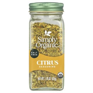 Simply Organic, Citrus Seasoning, Salt Free, 2.2 oz (63 g)