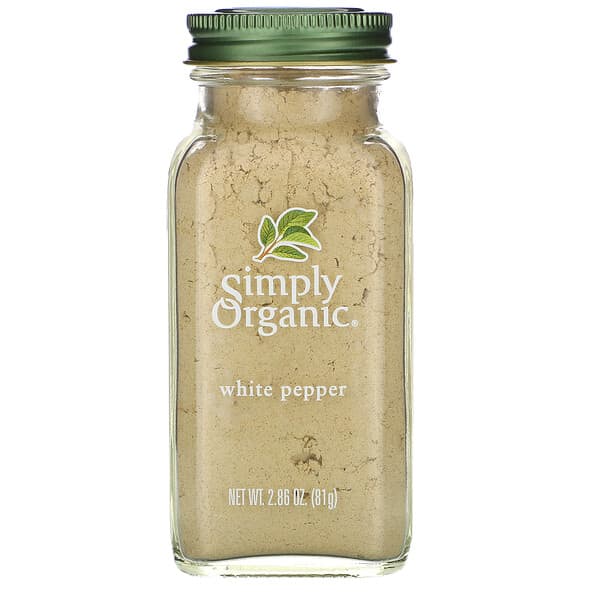 Simply Organic, ホワイトペッパー, 2.86 オンス (81 g)