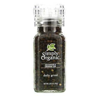 Simply Organic, طحن يومي،  حبات الفلفل السوداء، 2.65 أونصة (75 غ)