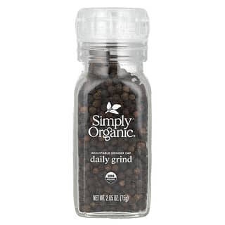 Simply Organic, Mouture quotidienne, Grain de poivre noir, 75 g