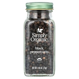 Simply Organic, Black Peppercorns, schwarze Pfefferkörner, 75 g (2,65 oz.)