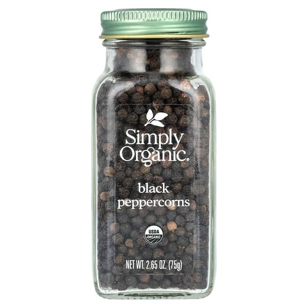 Simply Organic, 블랙 통후추, 75g(2.65oz)