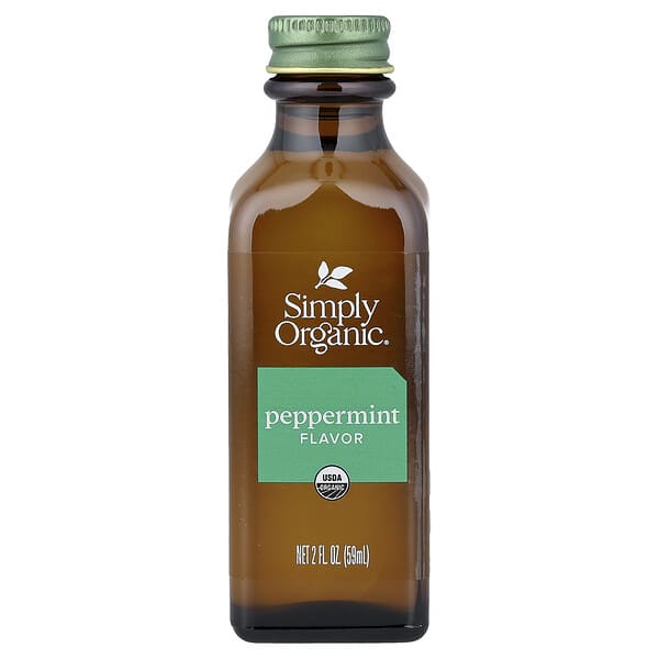 Simply Organic, 有機食用薄荷油，2液體盎司（59毫升）