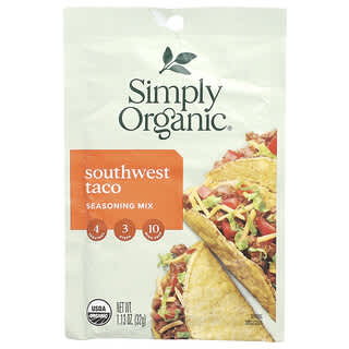 Simply Organic, 西南部墨西哥塔可玉米饼调味料组合，12 包，每包 1.13 盎司（32 克）